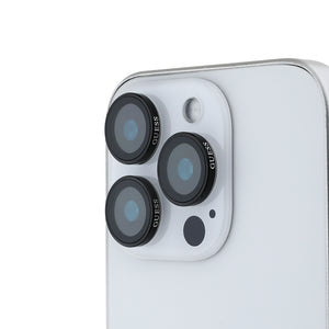 Apple iPhone 16 Pro Max Guess Metal Kamera Lens Koruyucu Siyah