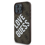 Apple iPhone 16 Pro Max Kılıf Guess Big Love Guess Kapak Kahverengi