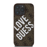 Apple iPhone 16 Pro Max Kılıf Guess Big Love Guess Kapak Kahverengi