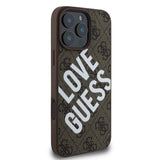 Apple iPhone 16 Pro Max Kılıf Guess Big Love Guess Kapak Kahverengi
