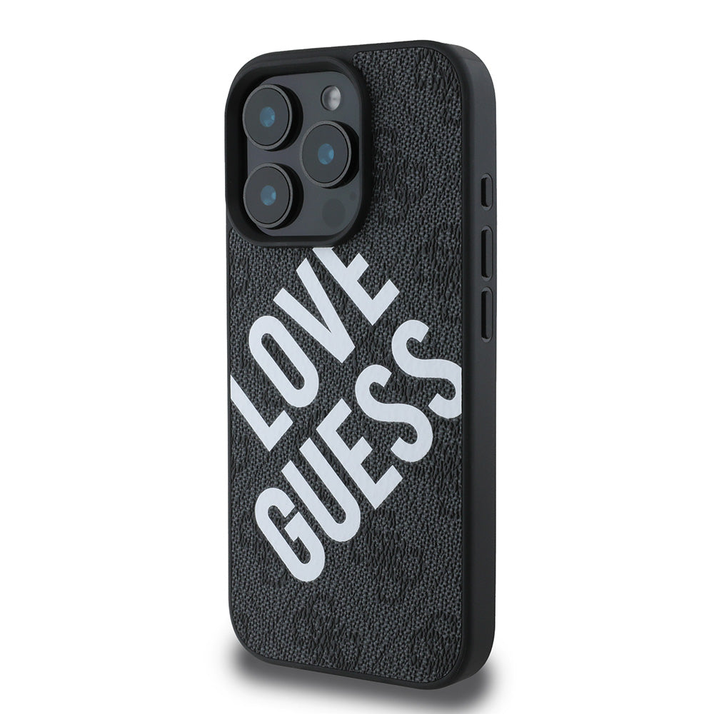 Apple iPhone 16 Pro Max Kılıf Guess Big Love Guess Kapak Siyah