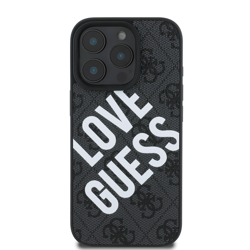 Apple iPhone 16 Pro Max Kılıf Guess Big Love Guess Kapak Siyah