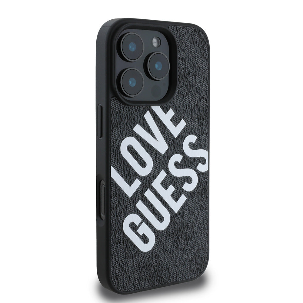 Apple iPhone 16 Pro Max Kılıf Guess Big Love Guess Kapak Siyah