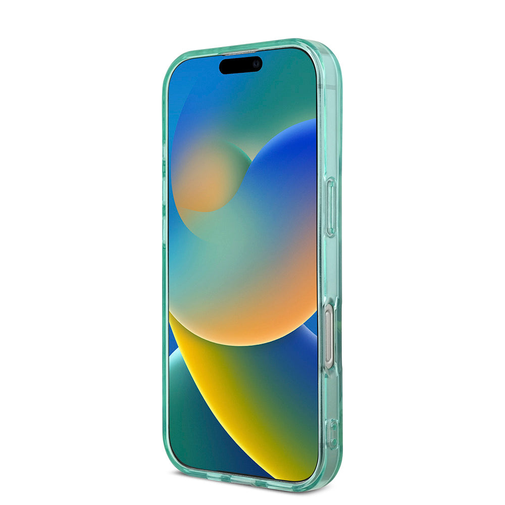 Apple iPhone 16 Pro Max Kılıf Guess Magsafe Şarj Özellikli IML Baskılı Jungle Ring Kapak Yeşil