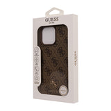 Apple iPhone 16 Pro Max Kılıf Guess Magsafe Şarj Özellikli Small 4G Classic Kapak Kahverengi