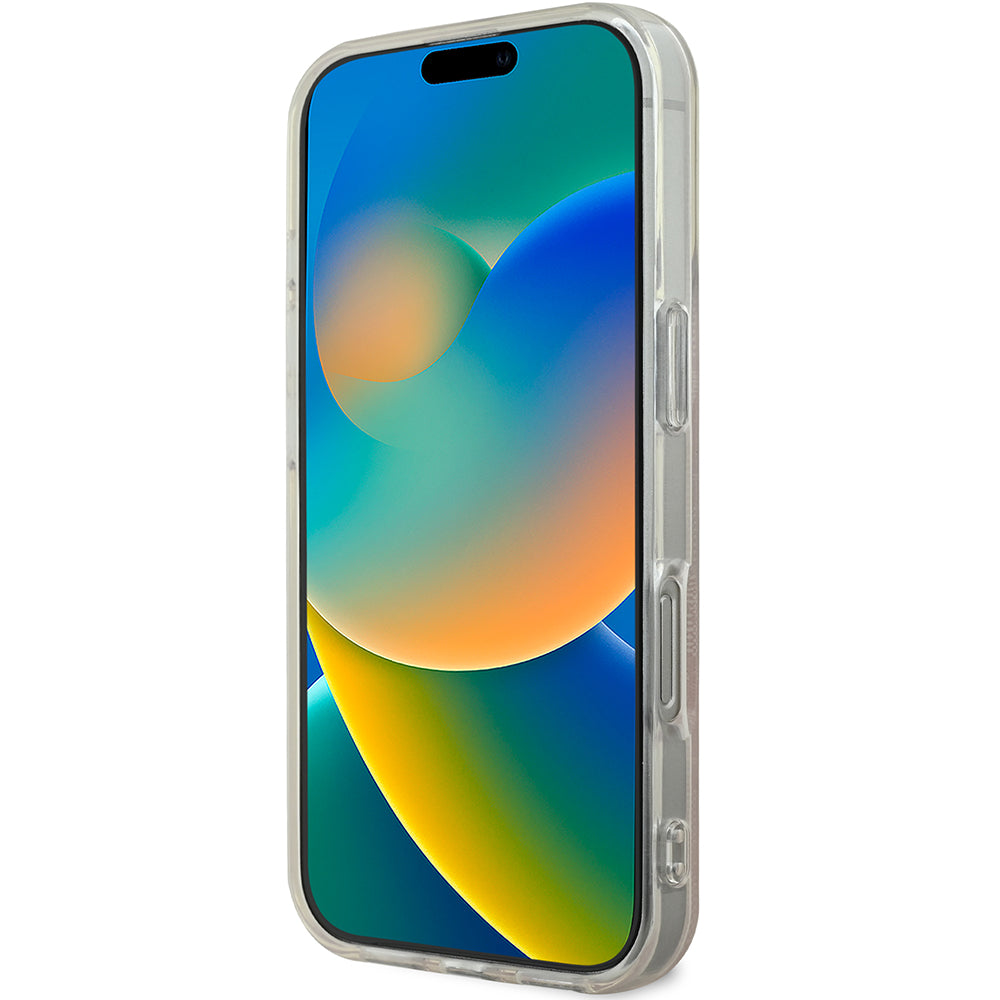 Apple iPhone 16 Pro Max Kılıf Guess Magsafe Şarj Özellikli Yazı Logolu 4G Desenli Kapak Pembe