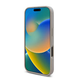 Apple iPhone 16 Pro Kılıf Guess Üçgen Logolu Rhinestone Taşlı Kapak Gümüş