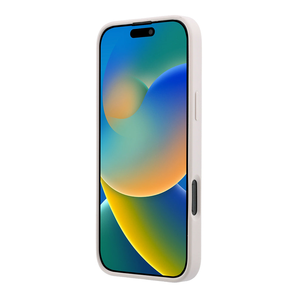 Apple iPhone 16 Pro Max Kılıf Guess M-safe Kabartmalı 4G Desenli Yazı Logolu Kapak Pembe