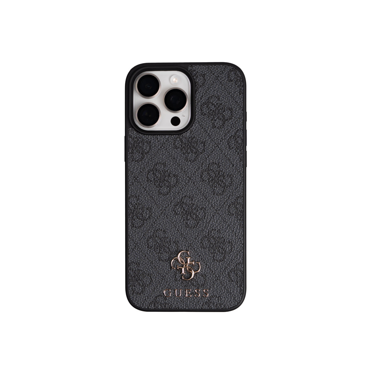 Apple iPhone 16 Pro Max Kılıf Guess M-safe Şarj Özellikli Askılı ve Kartlıklı 4G Logo Kapak Siyah