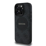 Apple iPhone 16 Pro Kılıf Guess Magsafe Şarj Özellikli Circle Classic Kapak Siyah