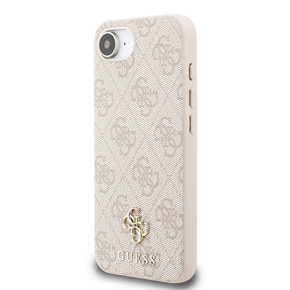 Apple iPhone 16E Kılıf Guess M-safe Şarj Özellikli Small 4G Classic Kapak Pembe