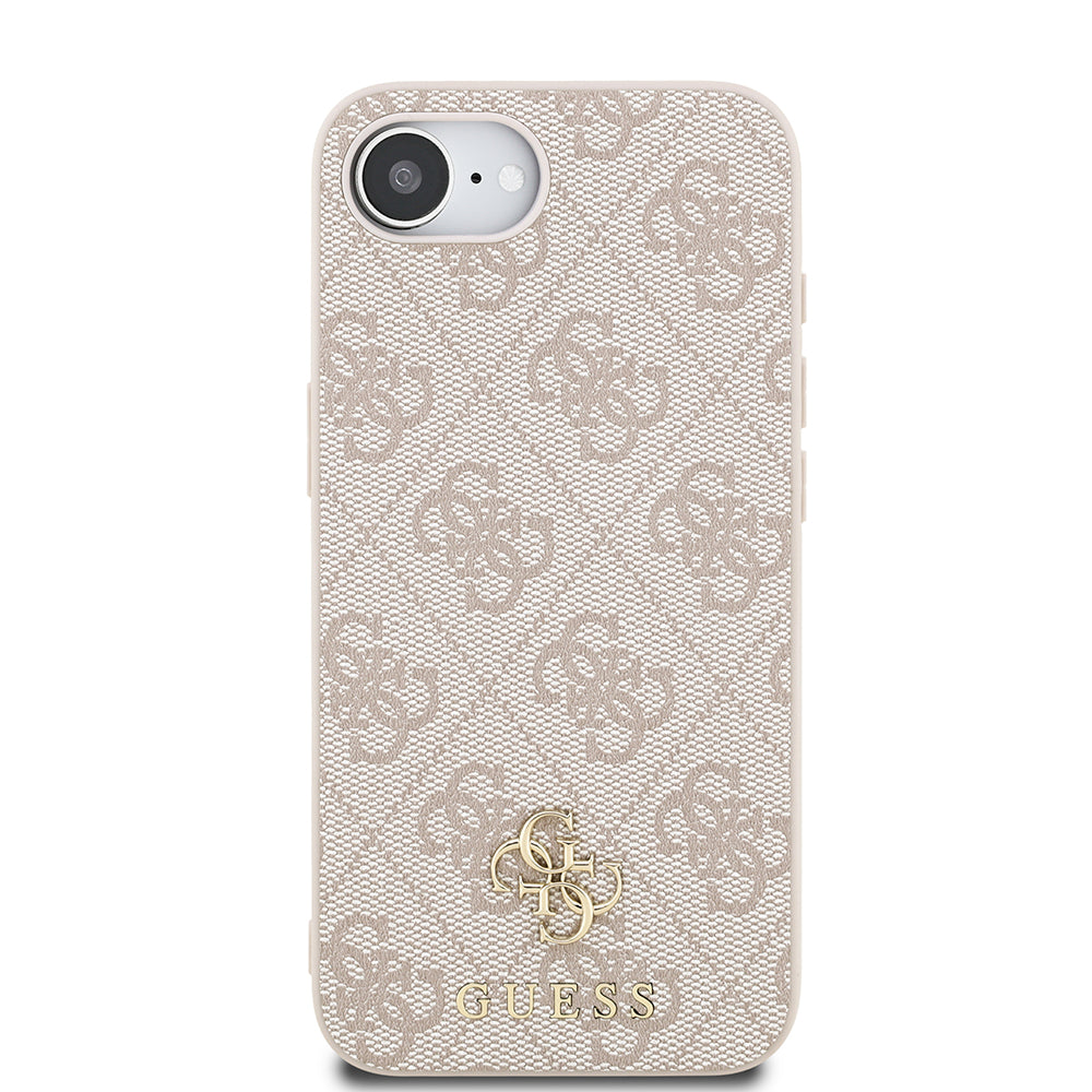 Apple iPhone 16E Kılıf Guess M-safe Şarj Özellikli Small 4G Classic Kapak Pembe
