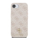 Apple iPhone 16E Kılıf Guess M-safe Şarj Özellikli Small 4G Classic Kapak Pembe