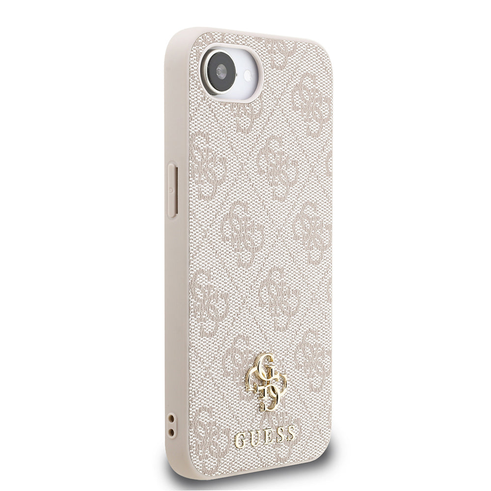 Apple iPhone 16E Kılıf Guess M-safe Şarj Özellikli Small 4G Classic Kapak Pembe