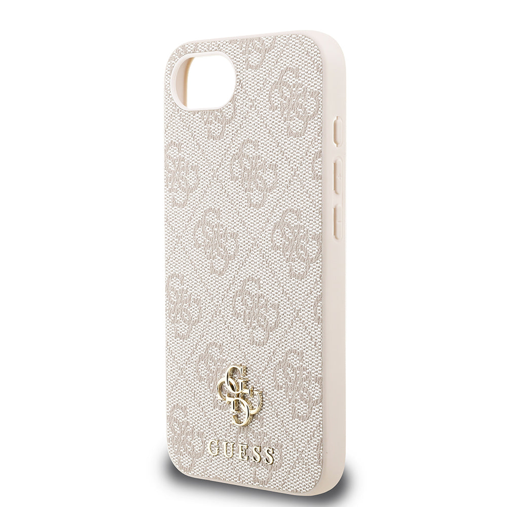 Apple iPhone 16E Kılıf Guess M-safe Şarj Özellikli Small 4G Classic Kapak Pembe