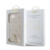 Apple iPhone 16E Kılıf Guess M-safe Şarj Özellikli Small 4G Classic Kapak Pembe