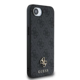 Apple iPhone 16E Kılıf Guess M-safe Şarj Özellikli Small 4G Classic Kapak Siyah