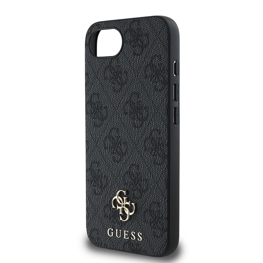 Apple iPhone 16E Kılıf Guess M-safe Şarj Özellikli Small 4G Classic Kapak Siyah
