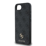 Apple iPhone 16E Kılıf Guess M-safe Şarj Özellikli Small 4G Classic Kapak Siyah