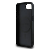 Apple iPhone 16E Kılıf Guess M-safe Şarj Özellikli Small 4G Classic Kapak Siyah