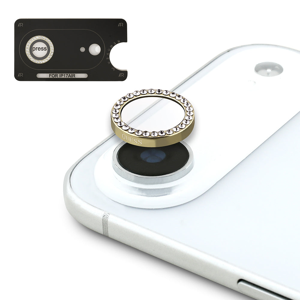 Apple iPhone 17 Air Guess 3'lü Aksesuar Seti 4G ve Yazı Logolu Kılıf Ekran ve Lens Koruyucu Siyah