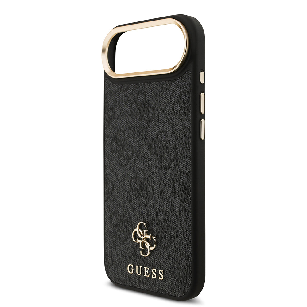 Apple iPhone 17 Air Guess 3'lü Aksesuar Seti 4G ve Yazı Logolu Kılıf Ekran ve Lens Koruyucu Siyah