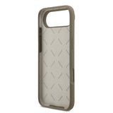 Apple iPhone 17 Air Kılıf Guess 4G Metal Grained Yazı Logolu TPU Kapak Kahverengi