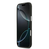 Apple iPhone 17 Air Kılıf Guess M-safe Özellikli Sıcak Baskılı Klasik Logolu PU Peony Kapak Siyah