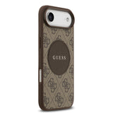 Apple iPhone 17 Air Kılıf Guess M-Safe Şarj Özellikli Circle Classic Kapak Kahverengi