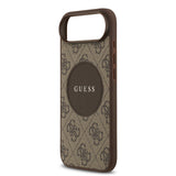 Apple iPhone 17 Air Kılıf Guess M-Safe Şarj Özellikli Circle Classic Kapak Kahverengi