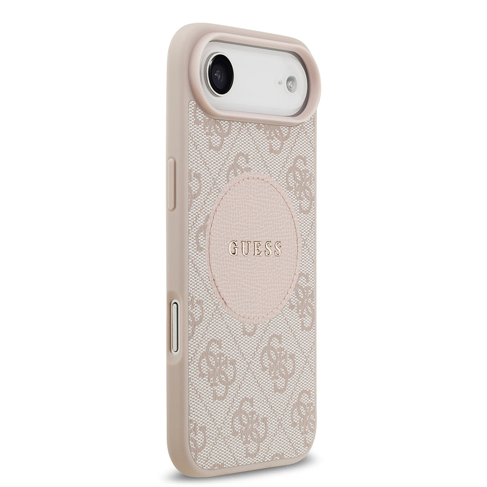 Apple iPhone 17 Air Kılıf Guess M-Safe Şarj Özellikli Circle Classic Kapak Pembe