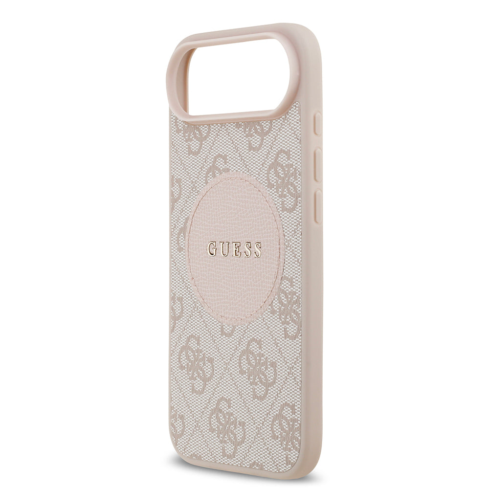 Apple iPhone 17 Air Kılıf Guess M-Safe Şarj Özellikli Circle Classic Kapak Pembe