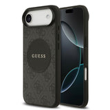 Apple iPhone 17 Air Kılıf Guess M-Safe Şarj Özellikli Circle Classic Kapak Siyah