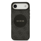 Apple iPhone 17 Air Kılıf Guess M-Safe Şarj Özellikli Circle Classic Kapak Siyah