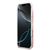 Apple iPhone 17 Air Kılıf Guess M-safe Şarj Özellikli Transparan Resin Bottom Pullu Kapak Pembe