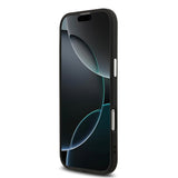 Apple iPhone 17 Air Kılıf Guess M-safe Şarj Özellikli Üçgen Logolu Glitter Kapak Siyah