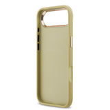 Apple iPhone 17 Air Kılıf Guess Metal Kamera Çerçeveli 4G Büyük Logolu Glitter Kapak Gold