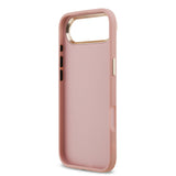 Apple iPhone 17 Air Kılıf Guess Metal Kamera Çerçeveli 4G Büyük Logolu Glitter Kapak Pembe