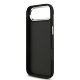 Apple iPhone 17 Air Kılıf Guess PU Deri 4G Büyük Metal Logo Dizayn Kapak Siyah