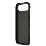 Apple iPhone 17 Air Kılıf Guess PU Deri 4G Desenli Üçgen Logolu Kapak Siyah