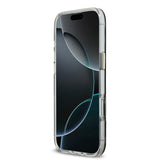 Apple iPhone 17 Air Kılıf M-Safe Şarj Özellikli Guess Metal Kamera Çerçeveli Peony Simli Aynalı Kapak Gümüş