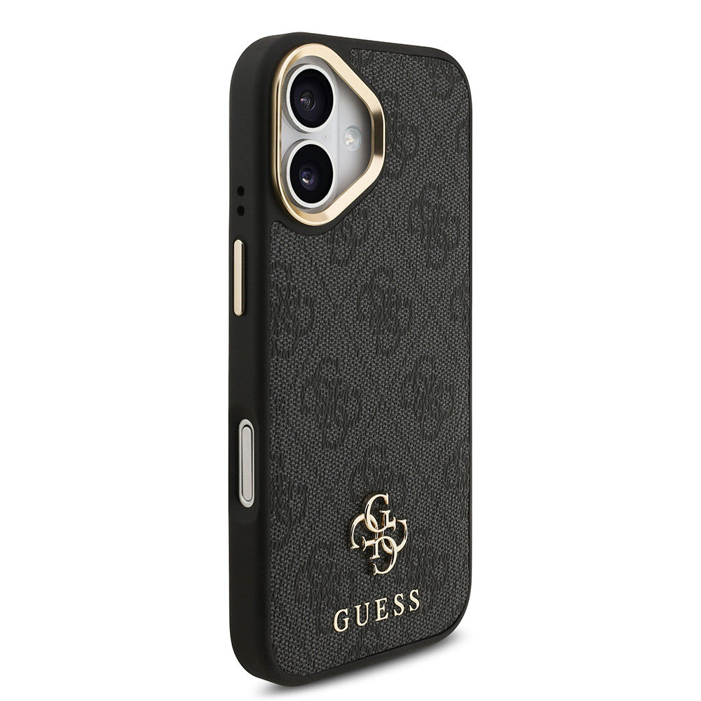 Apple iPhone 17 Guess 3'lü Aksesuar Seti 4G ve Yazı Logolu Kılıf Ekran ve Lens Koruyucu Siyah