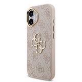 Apple iPhone 17 Kılıf Guess 4G Büyük Metal Logolu Kalın Askılı Kapak Pembe