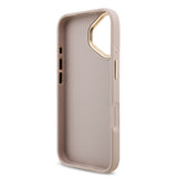 Apple iPhone 17 Kılıf Guess 4G Büyük Metal Logolu Kalın Askılı Kapak Pembe