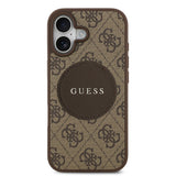 Apple iPhone 17 Kılıf Guess M-Safe Şarj Özellikli Circle Classic Kapak Kahverengi