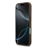 Apple iPhone 17 Kılıf Guess M-Safe Şarj Özellikli Circle Classic Kapak Kahverengi