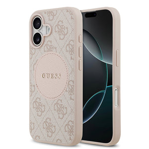 Apple iPhone 17 Kılıf Guess M-Safe Şarj Özellikli Circle Classic Kapak Pembe
