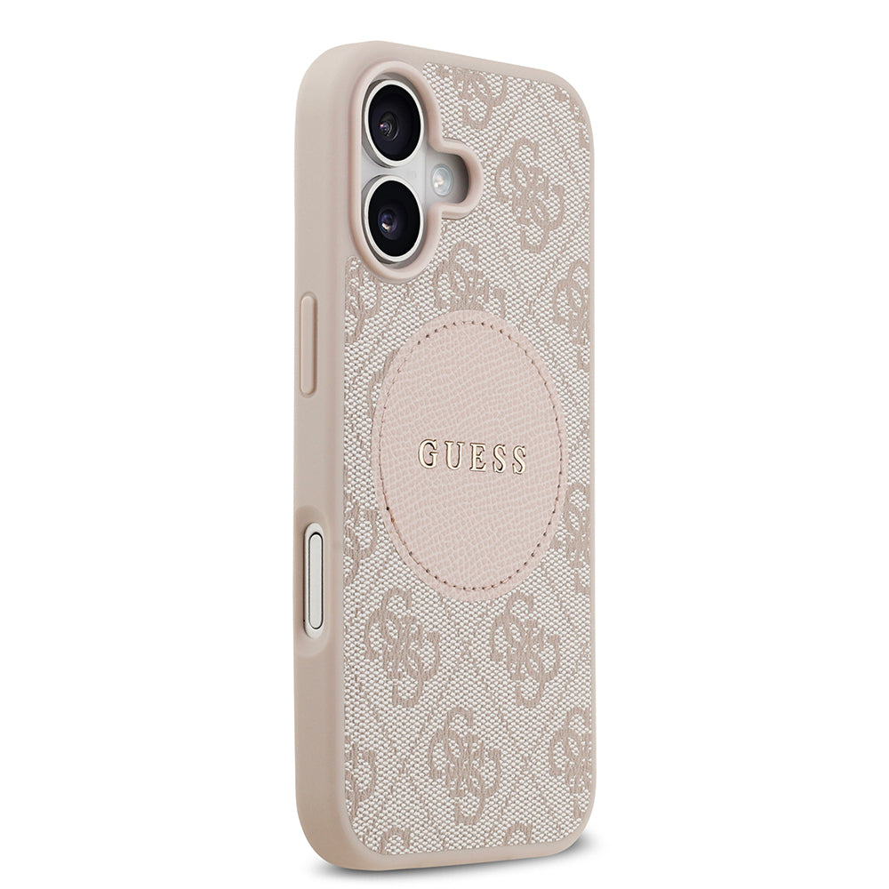 Apple iPhone 17 Kılıf Guess M-Safe Şarj Özellikli Circle Classic Kapak Pembe