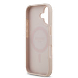 Apple iPhone 17 Kılıf Guess M-Safe Şarj Özellikli Circle Classic Kapak Pembe