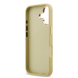 Apple iPhone 17 Kılıf Guess Metal Kamera Çerçeveli 4G Büyük Logolu Glitter Kapak Gold